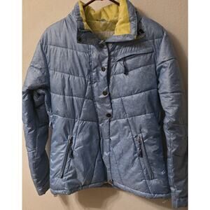 MORROW SNOWBOARDING BLUE ICE JACKET HOODED WOMEN'S SIZE M HOT 500mm